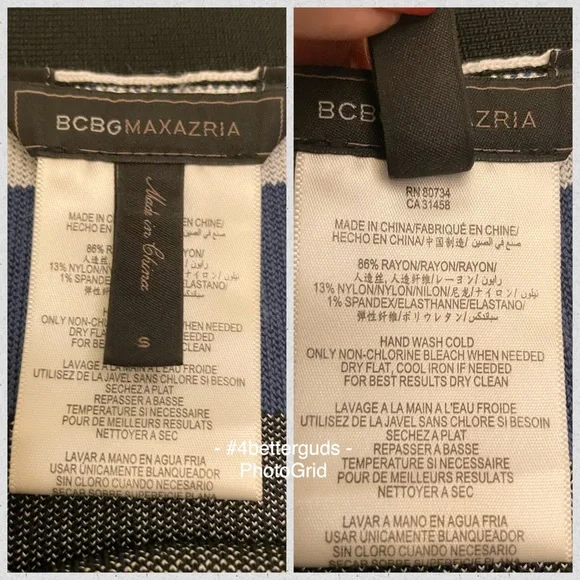 BCBGMaxAzria Elle Cutout Bandage Stripe Body-con Color block Mini Dress Small - Picture 9 of 16